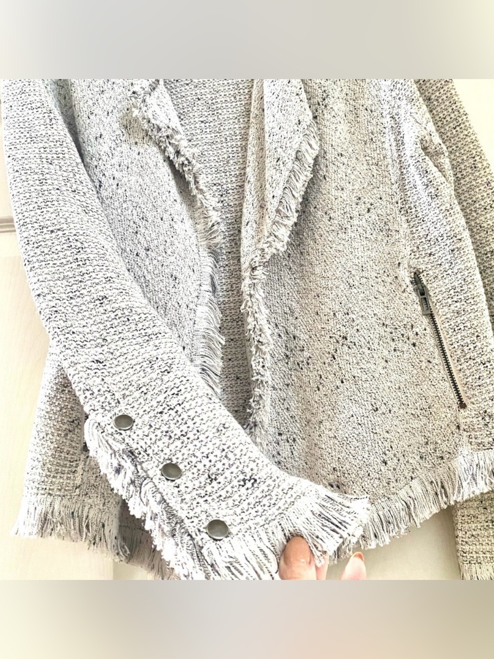 NIC+ZOE Tweed Knit Cardigan Jacket Blazer XL NWOT - Picture 6 of 11
